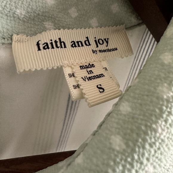 Faith & Joy Women’s Small Striped Sleeveless Top with Peter Pan Collar VTG style - Picture 7 of 16